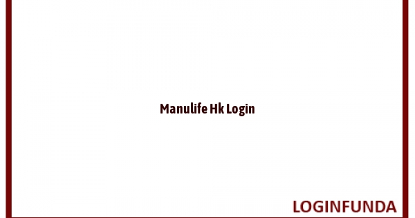 Manulife Hk Login