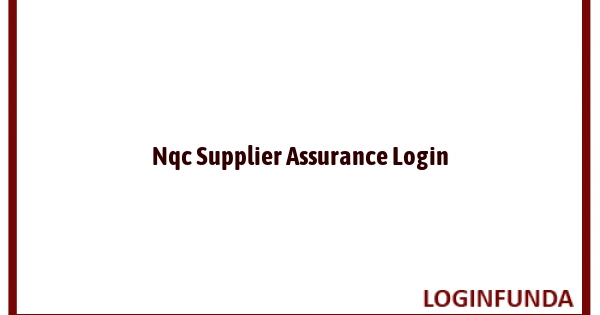 Nqc Supplier Assurance Login