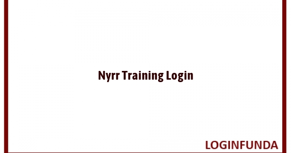 Nyrr Training Login