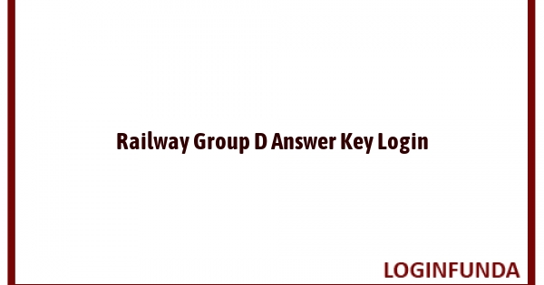Railway Group D Answer Key Login