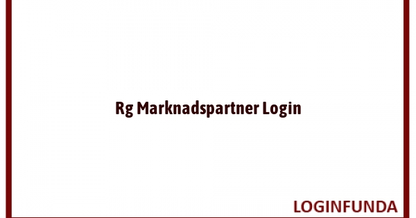 Rg Marknadspartner Login