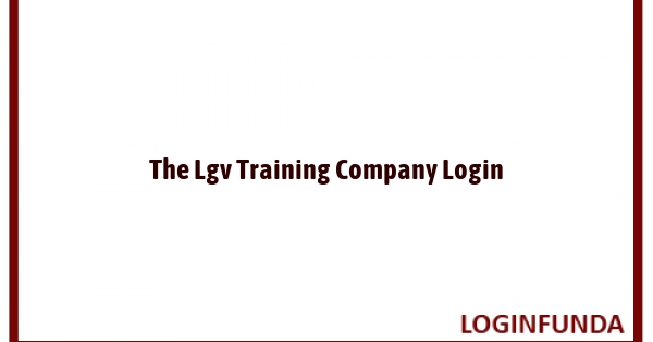The Lgv Training Company Login