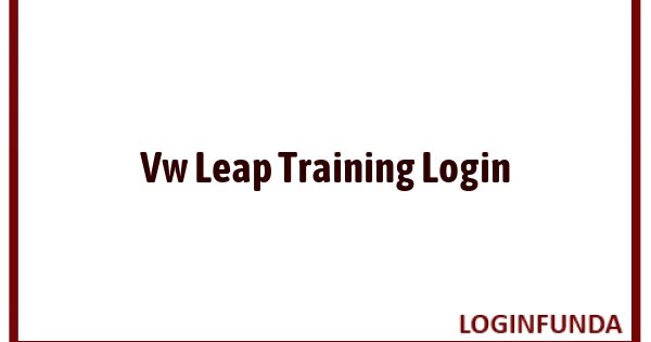 Vw Leap Training Login