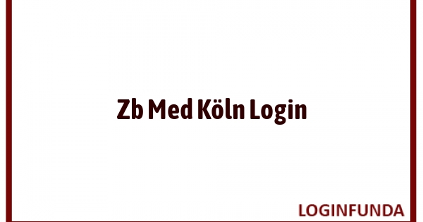 Zb Med Köln Login